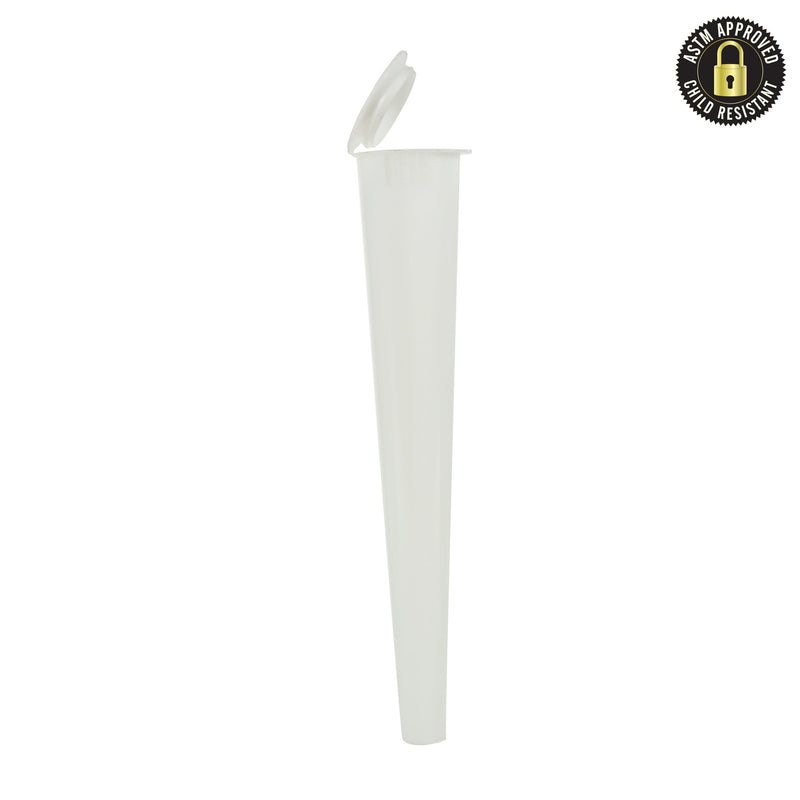 Opaque White Child Resistant Conical Tube 109MM – 1,000 Count