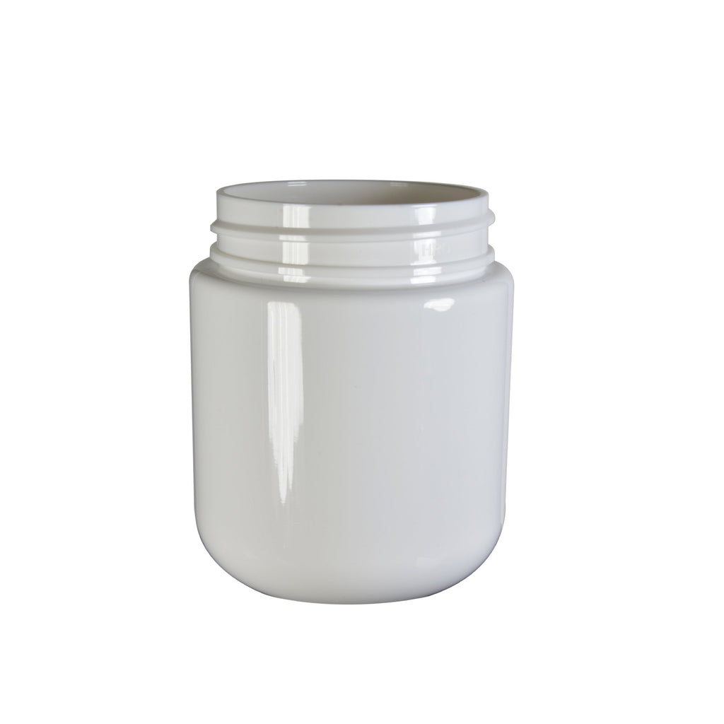 16oz Premium Glass Jars w/ Child Resistant Lids - White Lids (40 Qty)