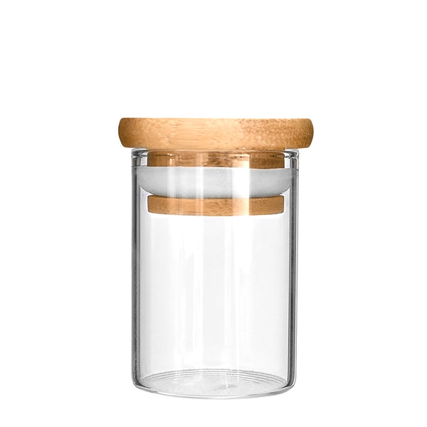 Wooden Lid Glass Jar 4oz - 120 Count