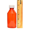 Amber Oval Bottles w/Oral Adapters 4 oz.