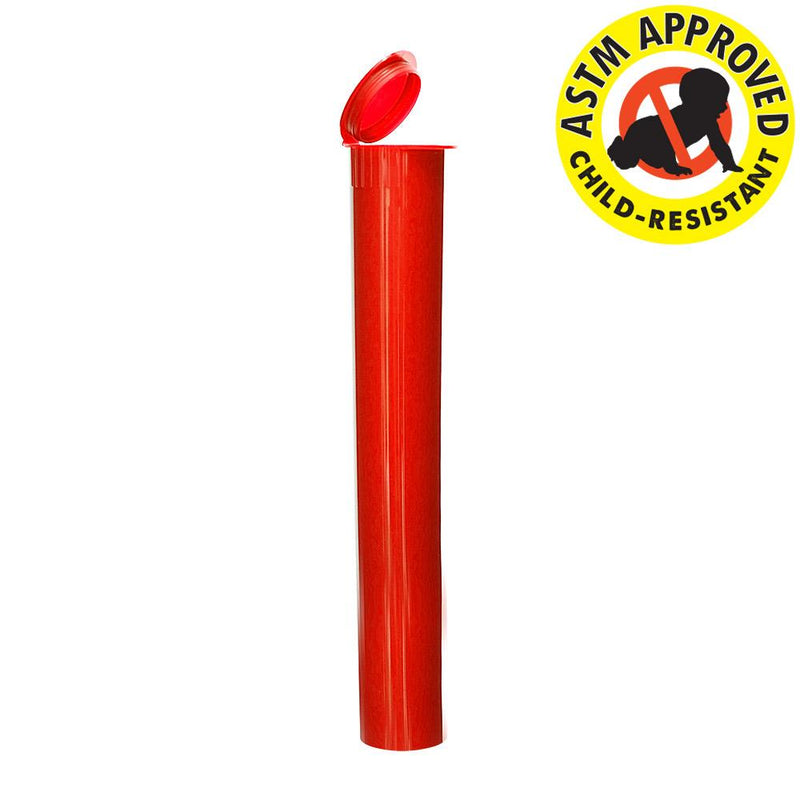 Opaque Child Resistant Cone Tube 109mm Red
