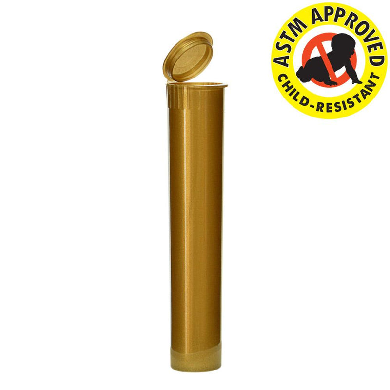 Child Resistant Pre Rolled Tube - 98mm - Gold - 1,000 Count