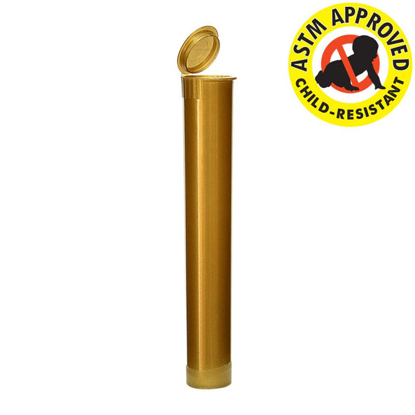 Child Resistant Pre Rolled Tube - 109mm - Gold - 1,000 Count