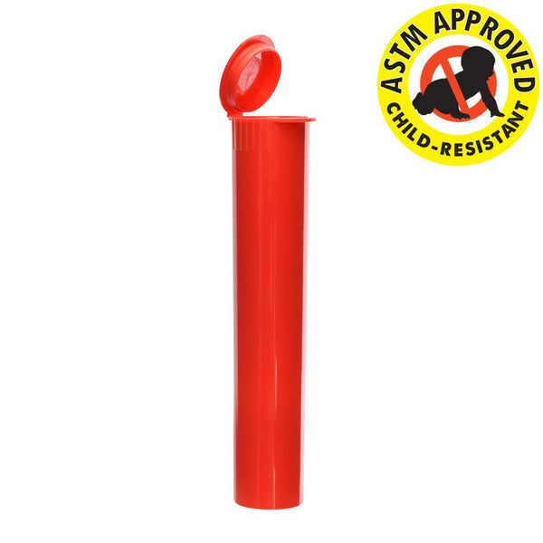 Red Squeeze Child Resistant Joint Tube 98mm - 1,000 Count