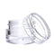 Clear Thick Wall Jar with Clear Top & Smooth Side Cap