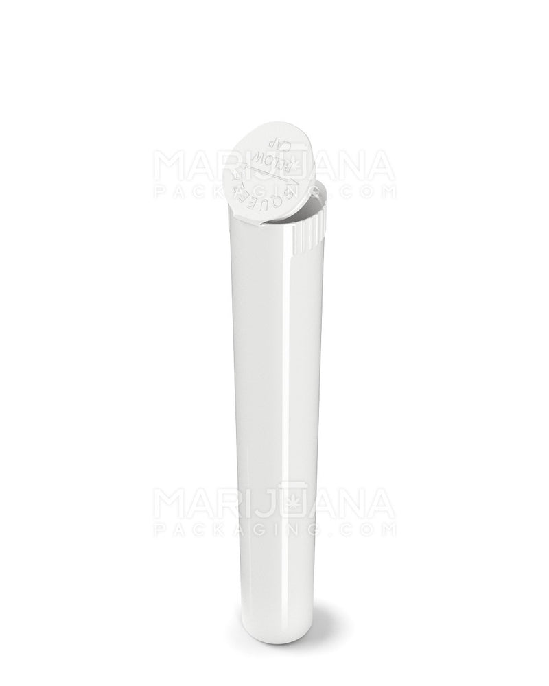 Child Resistant | King Size Pop Top Opaque Plastic Pre-Roll Tubes | 116mm - White - 1000 Count