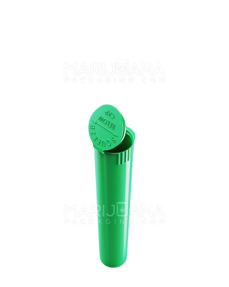Child Resistant | Pop Top Opaque Plastic Pre-Roll Tubes | 95mm - Green - 1000 Count