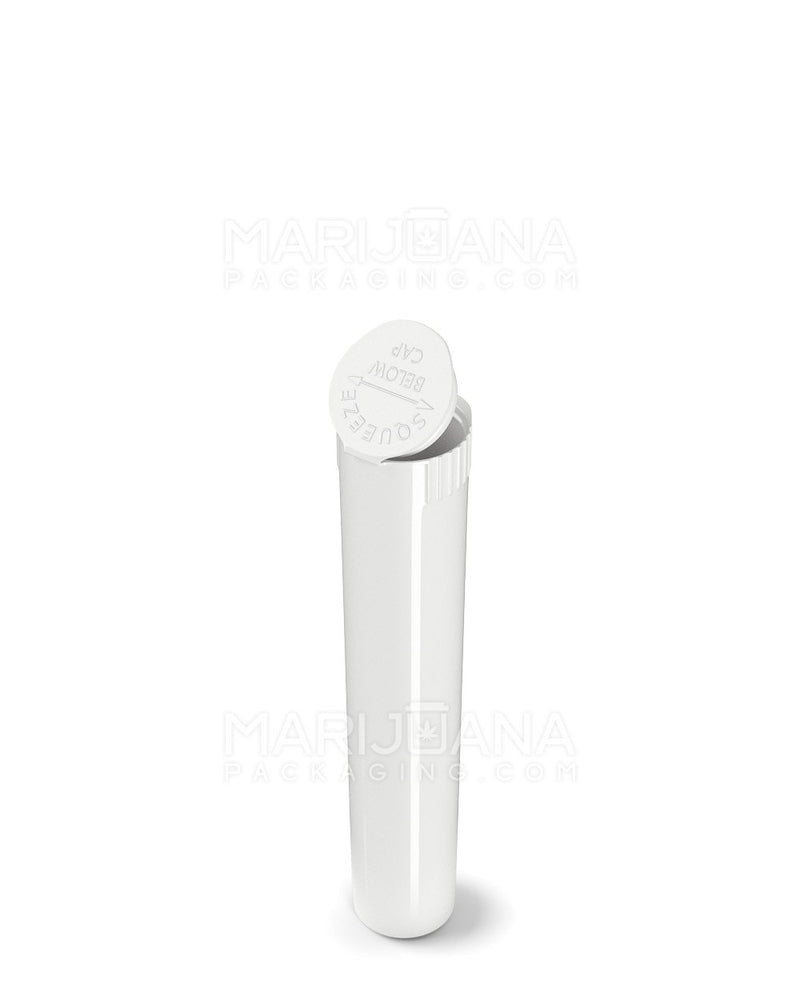 Child Resistant | Pop Top Opaque Plastic Pre-Roll Tubes | 95mm - White - 1000 Count
