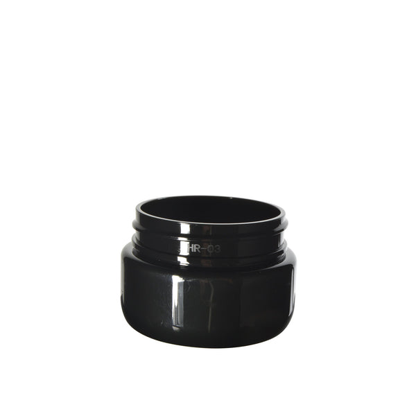 Black Plastic Child Resistant Jar Symmetric Jar 2 oz - 600 Count JAR ONLY