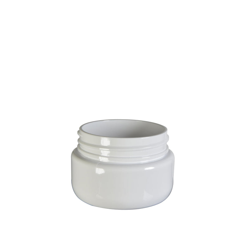 White Plastic Child Resistant Jar Symmetric Jar 2 oz - 600 Count JAR ONLY