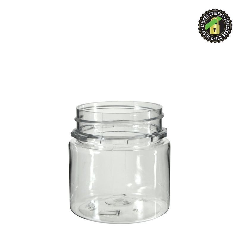 Clear Plastic Tamper Evident CR Jar 30 Dram - 600 Count