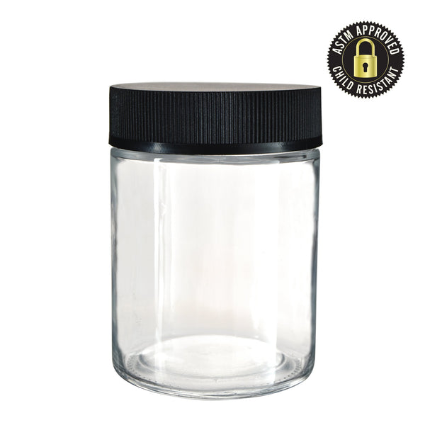 4oz Child Resistant Glass Jar - 100 Count
