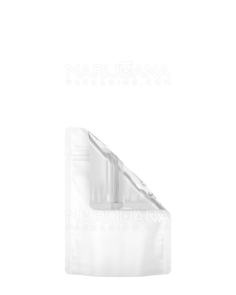 Tamper Evident | Glossy White Vista Mylar Bags | 3.6in x 5in - 3.5g - 1000 Count