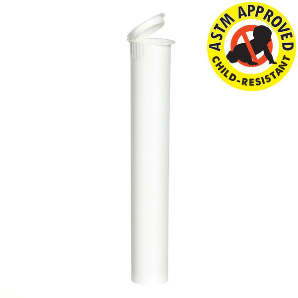 Opaque child resistant pre illed tube 116mm white