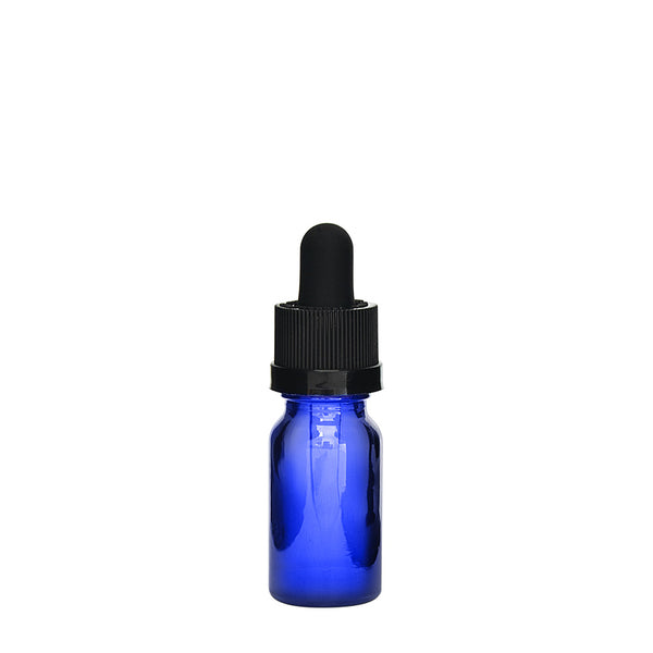 Glass Blue CR Dropper Bottles - 10ml - 120 Count