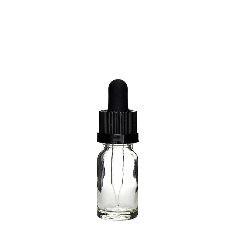 Glass Clear CR Dropper Bottles - 10ml - 120 Count